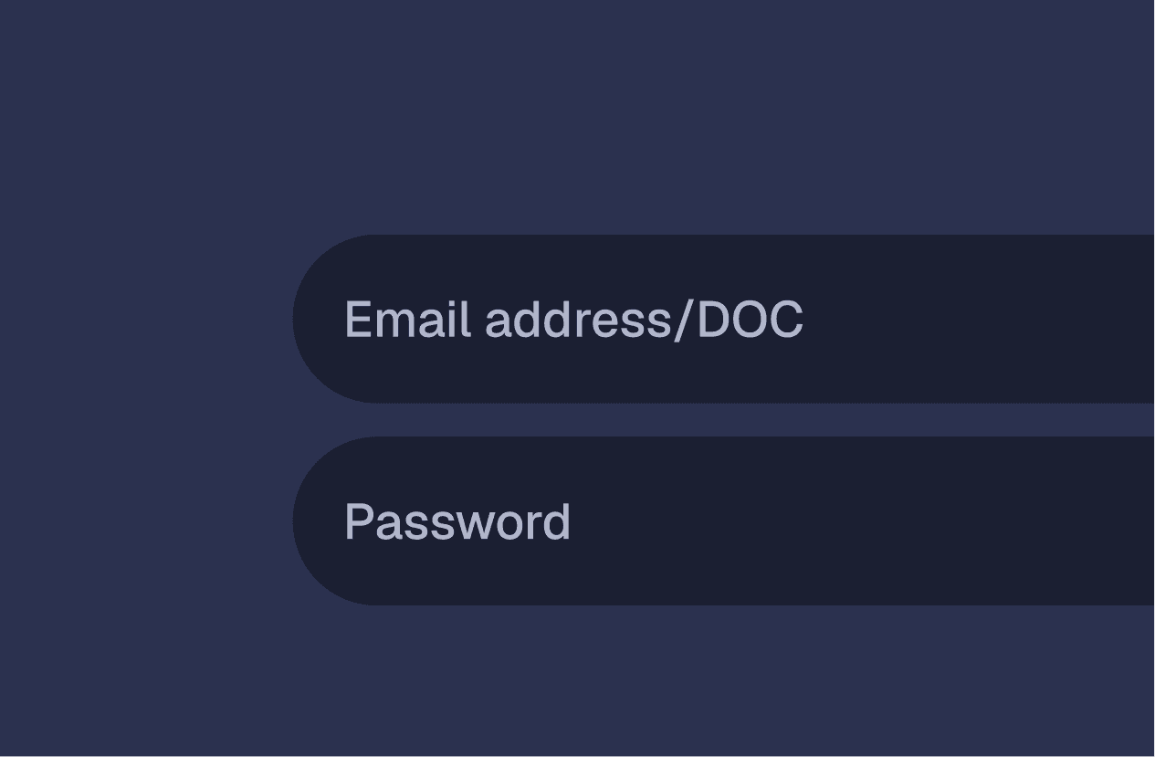 Sign in step screen