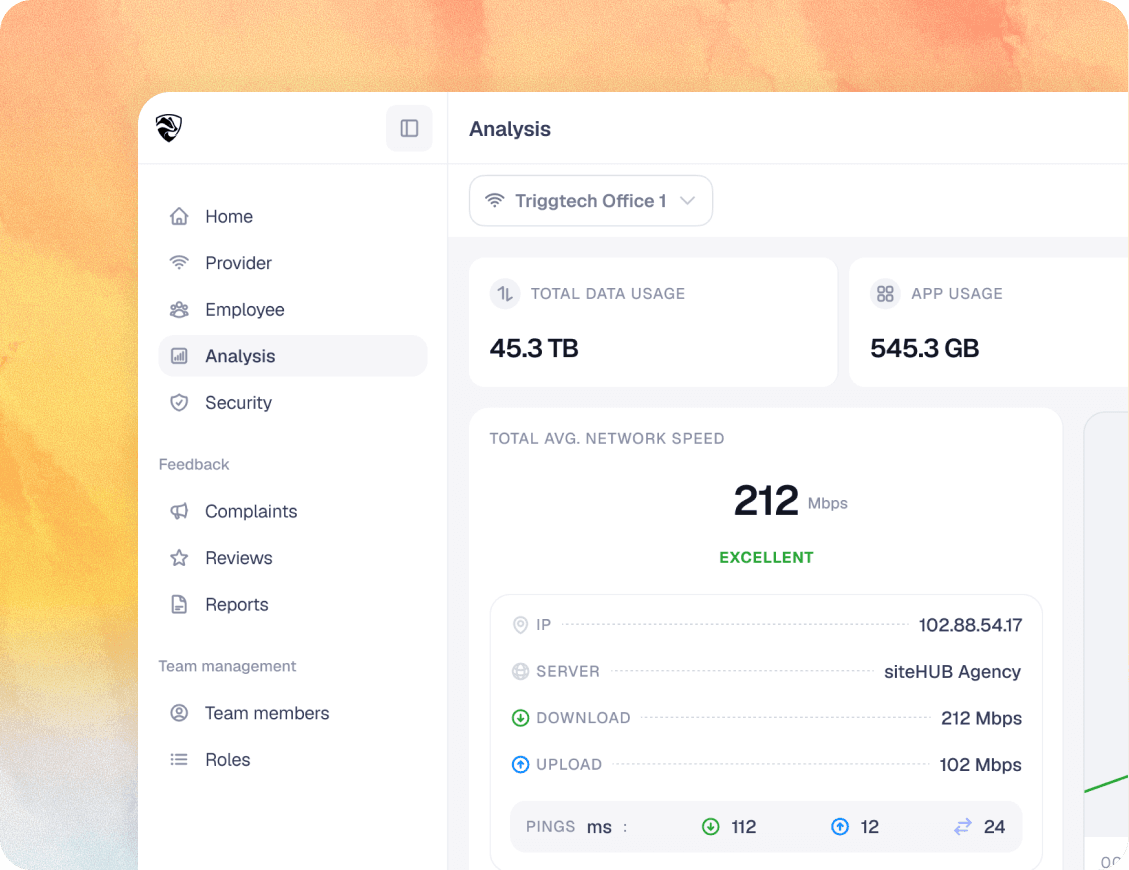 Badger desktop dashboard analytics screen