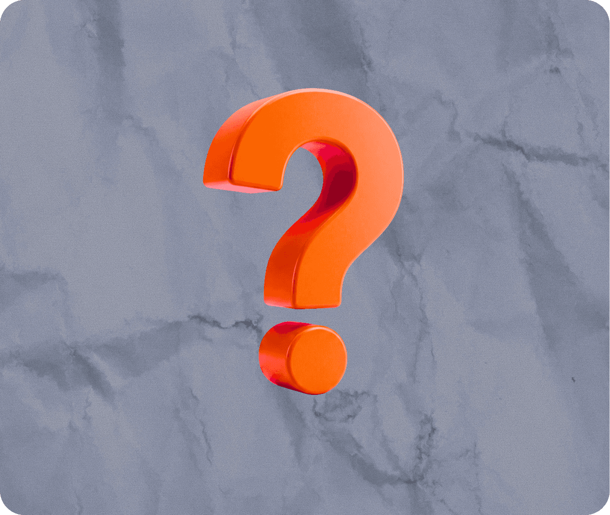 3D Orange Question Mark illustration